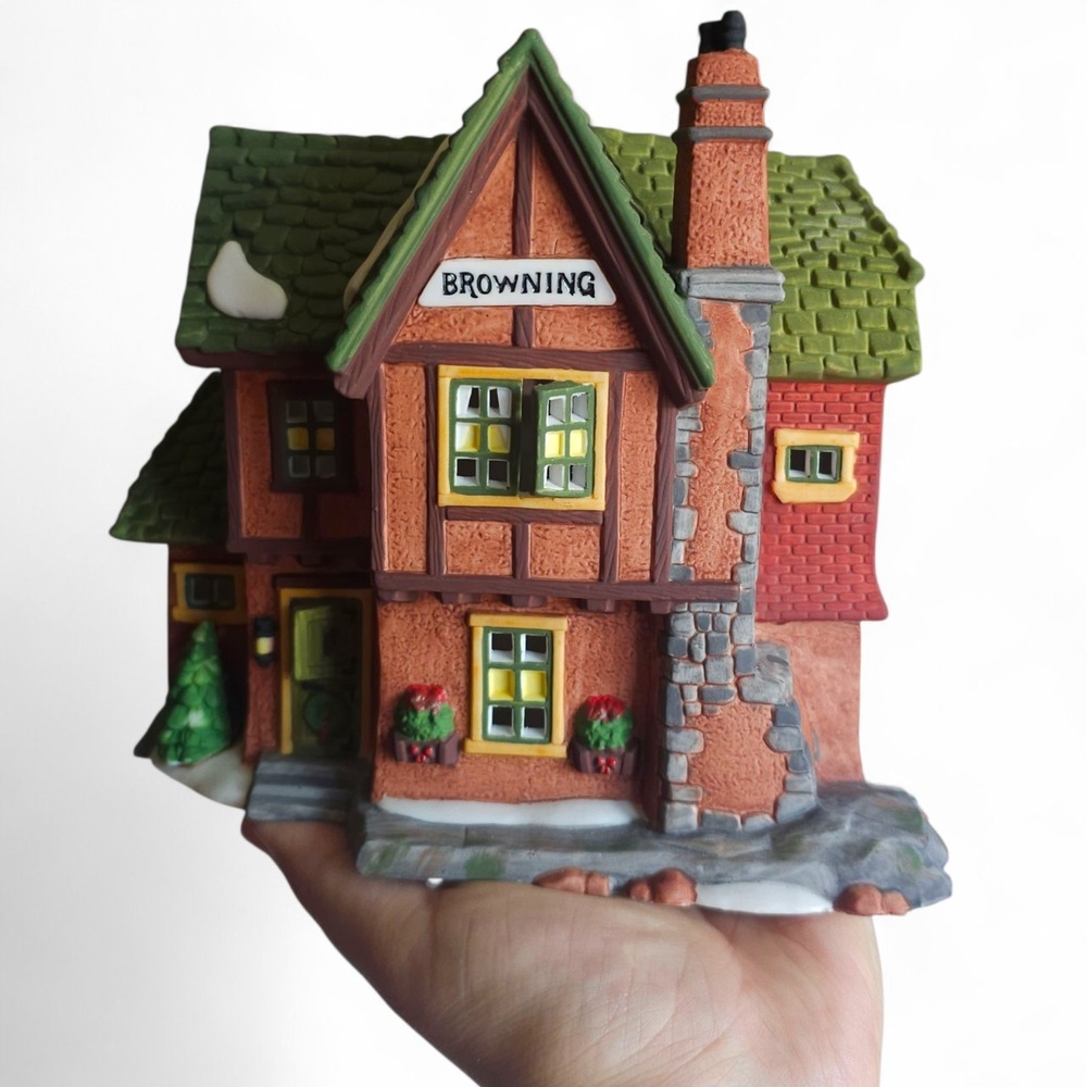 Dept 56 Dickens Village Browning Cottage 58246 Vintage Lighted House In Box EUC